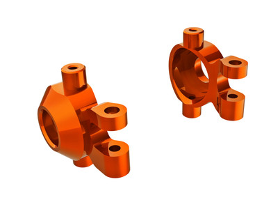 Steering blocks, 6061-T6 aluminum (orange-anodized) (left & right)/ 2.5x12mm BCS (with threadlock) (2)/ 2x6mm SS (with threadlock) (4)
Steering blocks, 6061-T6 aluminum (orange-anodized) (left & right)/ 2.5x12mm BCS (with threadlock) (2)/ 2x6mm SS (with threadlock) (4)