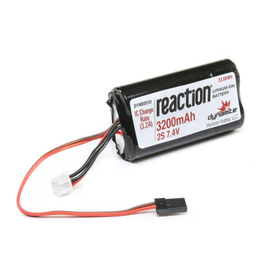 7.4V 3200mAh 2S Reaction Li-Ion Receiver Battery: Universal Receiver
7.4V 3200mAh 2S Reaction Li-Ion Receiver Battery: Universal Receiver