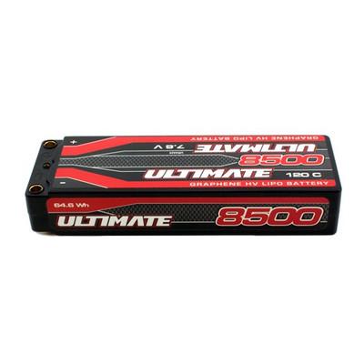 Ultimate Racing Graphene HV LiPo Stick 8500mAh 7.6V 120C 5MM Tubes Ultimate Racing Graphene HV LiPo Stick 8500mAh 7.6V 120C 5MM Tubes