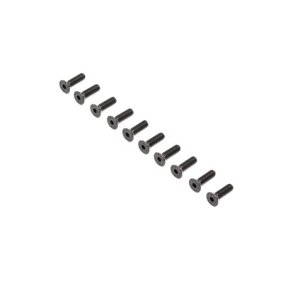 Losi Flat Head Screws M4 x 14mm (10) (Steel-Black Oxide) Losi Flat Head Screws M4 x 14mm (10) (Steel-Black Oxide)
