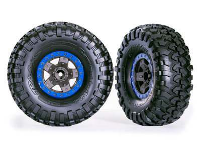 Traxxas TRX-4 Sport Wheels Assembled w/Canyon Trail 2.2 Tires (Blue)