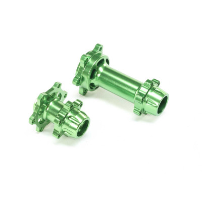 Aluminum Hub Set, Machined, Green: Promoto-MX
 Aluminum Hub Set, Machined, Green: Promoto-MX
