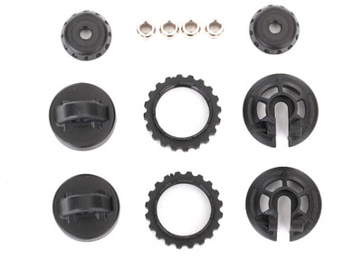 Caps & spring retainers, GTR shock (upper cap (2)/ hollow balls (4)/ bottom cap (2)/ upper retainer (2)/ lower retainer (2))
Caps & spring retainers, GTR shock (upper cap (2)/ hollow balls (4)/ bottom cap (2)/ upper retainer (2)/ lower retainer (2))