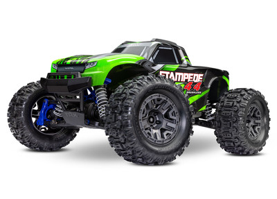 TRAXXAS Stampede 4X4 BL-2s: 1/10 Scale 4WD Monster Truck (Green). TRAXXAS Stampede 4X4 BL-2s: 1/10 Scale 4WD Monster Truck (Green).