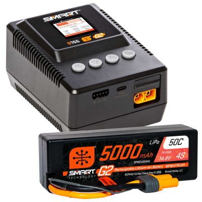 Spektrum RC Smart Powerstage 4S Surface Bundle: G2 5000mAh 4S LiPo IC5 & S155 Charger Spektrum RC Smart Powerstage 4S Surface Bundle: G2 5000mAh 4S LiPo IC5 & S155 Charger