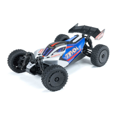Arrma TYPHON GROM MEGA 380 Brushed 4X4 Small Scale Buggy RTR with Battery & Charger, Blue/Silver Arrma TYPHON GROM MEGA 380 Brushed 4X4 Small Scale Buggy RTR with Battery & Charger, Blue/Silver