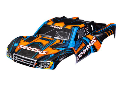 Traxxas Body, Slash® 4X4 Clipless Mount Painted Orange and Blue Traxxas Body, Slash® 4X4 Clipless Mount Painted Orange and Blue