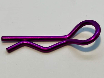 Assault RC Heavy Duty Large Bent Body Clips (Metallic Purple) (5pk)