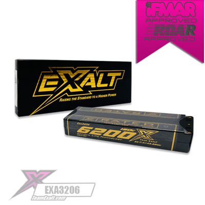 Exalt X-Rated 2S 150C Stick Hardcase Lipo Battery (7.4V/6200mAh) w/5mm Bullets Exalt X-Rated 2S 150C Stick Hardcase Lipo Battery (7.4V/6200mAh) w/5mm Bullets