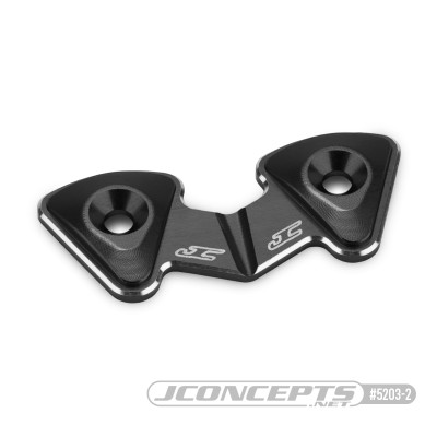 JConcepts RC10B7 Aluminum 1-Piece Rear Wing Button (Black)