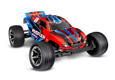 Traxxas Rustler HD 1/10 RTR 2WD Electric Stadium Truck w/XL-5 ESC, TQ 2.4GHz Radio, Battery & USB-C Charger (Red  Traxxas Rustler HD 1/10 RTR 2WD Electric Stadium Truck w/XL-5 ESC, TQ 2.4GHz Radio, Battery & USB-C Charger (Red