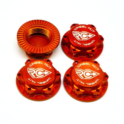 RC-Project 17mm Aluminum Serrated Fine Thread Wheel Nuts (4) (Orange) RC-Project 17mm Aluminum Serrated Fine Thread Wheel Nuts (4) (Orange)