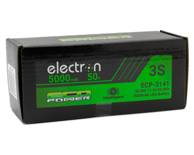 EcoPower "Electron" 3S 50C Intelligent LiPo Battery w/EC5 Connector (11.1V/5000mAh) (Arrma™ & Losi™ 3S vehicles, SCX6) EcoPower "Electron" 3S 50C Intelligent LiPo Battery w/EC5 Connector (11.1V/5000mAh) (Arrma™ & Losi™ 3S vehicles, SCX6)