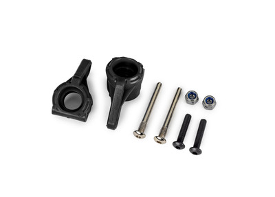 Steering blocks, extreme heavy duty, black (left & right)/ 3x26mm hinge pins (2)/ 3x15mm BCS (2) (for use with #9180, 9181, 9182 upgrade kit) Steering blocks, extreme heavy duty, black (left & right)/ 3x26mm hinge pins (2)/ 3x15mm BCS (2) (for use with #9180, 9181, 9182 upgrade kit)