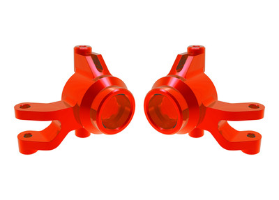 Traxxas Mini MAXX Aluminum Steering Blocks (Red) Traxxas Mini MAXX Aluminum Steering Blocks (Red)