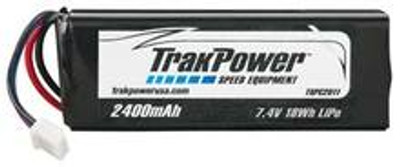 TRAKPOWER LiPo 2S 7.4V 2400mAh Rx Pack Flat w/Universal TRAKPOWER LiPo 2S 7.4V 2400mAh Rx Pack Flat w/Universal
