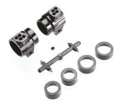 This is a pair of 0ë Aluminum Rear Hubs for the Team Associated RC10B5 and the RC10B5M. This is a pair of 0ë Aluminum Rear Hubs for the Team Associated RC10B5 and the RC10B5M.