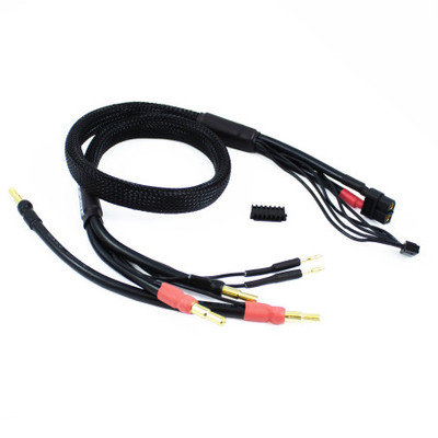 Ultimate Racing 2s Saddle Pack Charge Lead XT-60 w/4mm & 5mm Bullet Connectors (60cm)