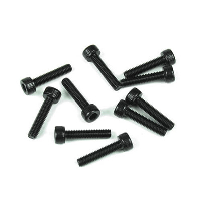 Tekno RC M3x18mm Cap Head Screws (black, 10pcs)