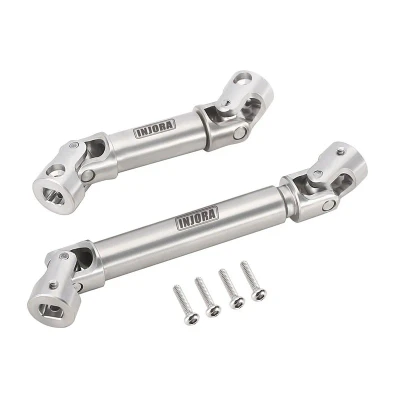 INJORA Stainless Steel Drive Shafts for 1/18 RC Crawler TRX4M High Trail K10/F150