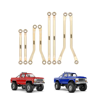 INJORA Brass High Clearance Links for 1/18 TRX4M High Trail K10/F150 (Gold)