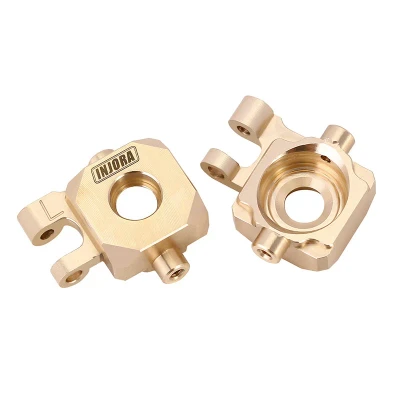 INJORA 11g/pcs Brass Steering Knuckles for 1/18 TRX4M (2) (Gold)