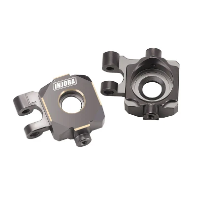 INJORA 11g/pcs Brass Steering Knuckles for 1/18 TRX4M (2) (Grey)