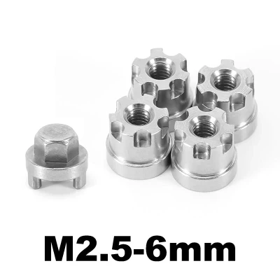 INJORA Stainless Steel Wheel Nuts 6mm for 1/18 TRX4M (M2.5)