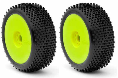 AKA Racing Cross Brace 1/8 Buggy Tires (Medium) (Pre-Mounted) (Yellow) (2) AKA Racing Cross Brace 1/8 Buggy Tires (Medium) (Pre-Mounted) (Yellow) (2)