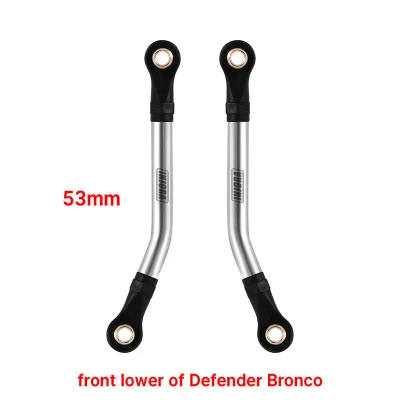 INJORA 1 Pair 53mm Bent Stainless Steel Chassis Links for 1/18 TRX4M Mods
