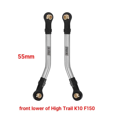 INJORA 1 Pair 55mm Bent Stainless Steel Chassis Links for 1/18 TRX4M Mods