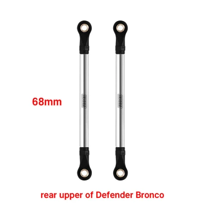INJORA 1 Pair 68mm Stainless Steel Chassis Links for 1/18 TRX4M Mods