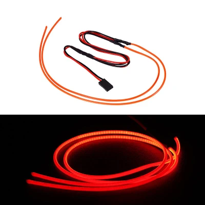 INJORA Flexible Cuttable LED Strip Lights for RC Cars (Red)