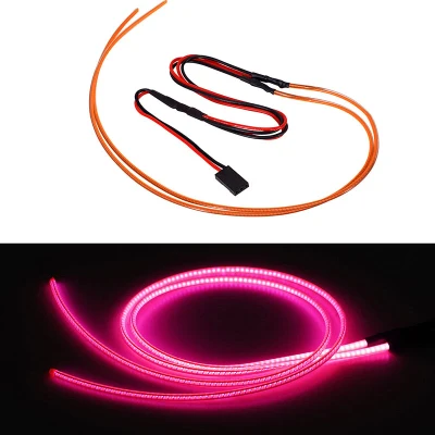 INJORA Flexible Cuttable LED Strip Lights for RC Cars (Pink)