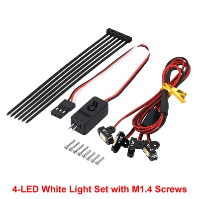 INJORA Rock Lights Kit with Controller for 1/18 1/24 RC Crawler(White)