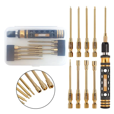 INJORA 8-in-1 Hex, Phillips Screwdriver, Nut Drivers Quick Change Tool Kit for 1/24 1/18 Mini RC