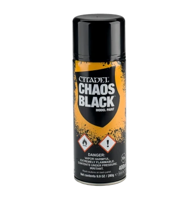 Citadel Colors Chaos Black Spray Paint (400ml)