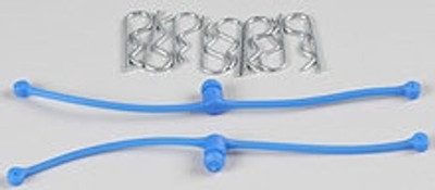 DUBRO Body Klip Retainers w/Body Clips (Blue) DUBRO Body Klip Retainers w/Body Clips (Blue)