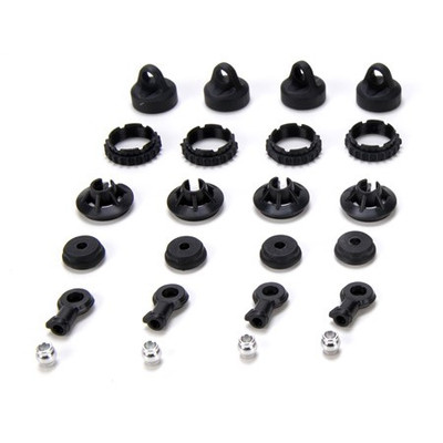 LOSI Front & Rear Shock Plastics & Ball Set (4) (Ten-T) LOSI Front & Rear Shock Plastics & Ball Set (4) (Ten-T)