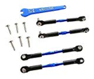 TRAXXAS Aluminum Turnbuckle Camber Link Set (Blue) (4) (TRA3741A)
