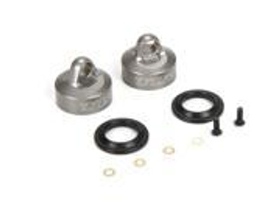 TLR 8IGHT 4.0 Aluminum 16mm Bleeder Shock Caps (2) TLR 8IGHT 4.0 Aluminum 16mm Bleeder Shock Caps (2)