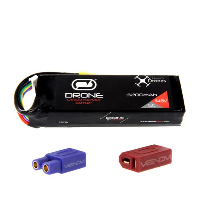 VENOM 15C 14.8V 3200mAh 4S LiPo Drone: Univ 2.0 Plug VENOM 15C 14.8V 3200mAh 4S LiPo Drone: Univ 2.0 Plug