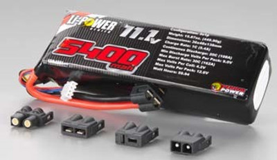 VENOM 3S LiPo 20C Battery Pack w/Universal Connector (11.1V/5400mAh) VENOM 3S LiPo 20C Battery Pack w/Universal Connector (11.1V/5400mAh)