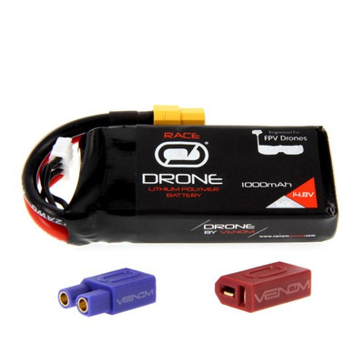 VENOM 50C 14.8V 1000mAh 4S Drone Race LiPo:Univ 2.0 Plug (VNR35042) VENOM 50C 14.8V 1000mAh 4S Drone Race LiPo:Univ 2.0 Plug (VNR35042)