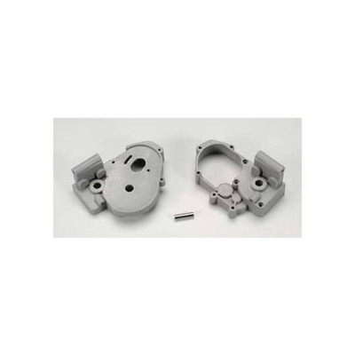 TRAXXAS Gearbox Halves w/Idler Shaft (Gray) TRAXXAS Gearbox Halves w/Idler Shaft (Gray)