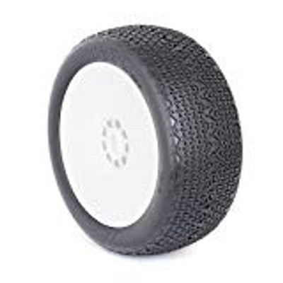 AKA Typo 1/8 Buggy Pre-Mounted Tires (2) (White) (Clay)