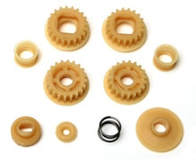 Team Associated Pulley/Clicker Set, and is intended for use with the Associated SC10 4x4. Team Associated Pulley/Clicker Set, and is intended for use with the Associated SC10 4x4.