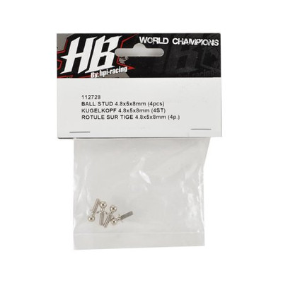 Hot Bodies 4.8x5x8mm Ball Stud (4)