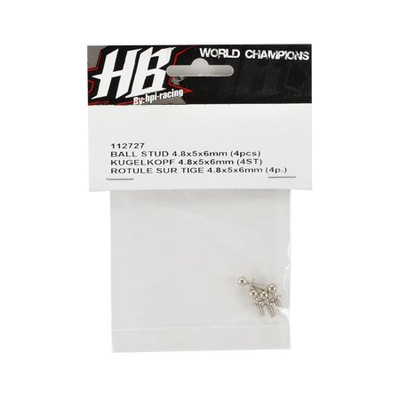 Hot Bodies 4.8x5x6mm Ball Stud (4) Hot Bodies 4.8x5x6mm Ball Stud (4)