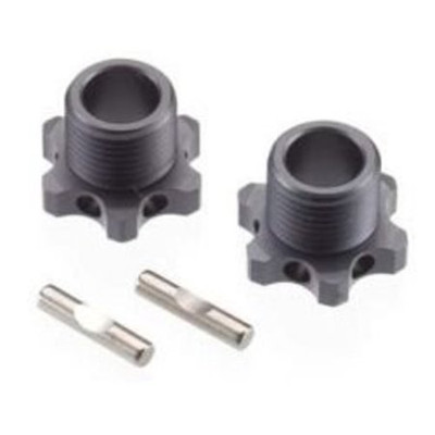 Tekno RC Aluminum Lightened Wheel Hub Set w/Pins (Gun Metal) (2) Tekno RC Aluminum Lightened Wheel Hub Set w/Pins (Gun Metal) (2)